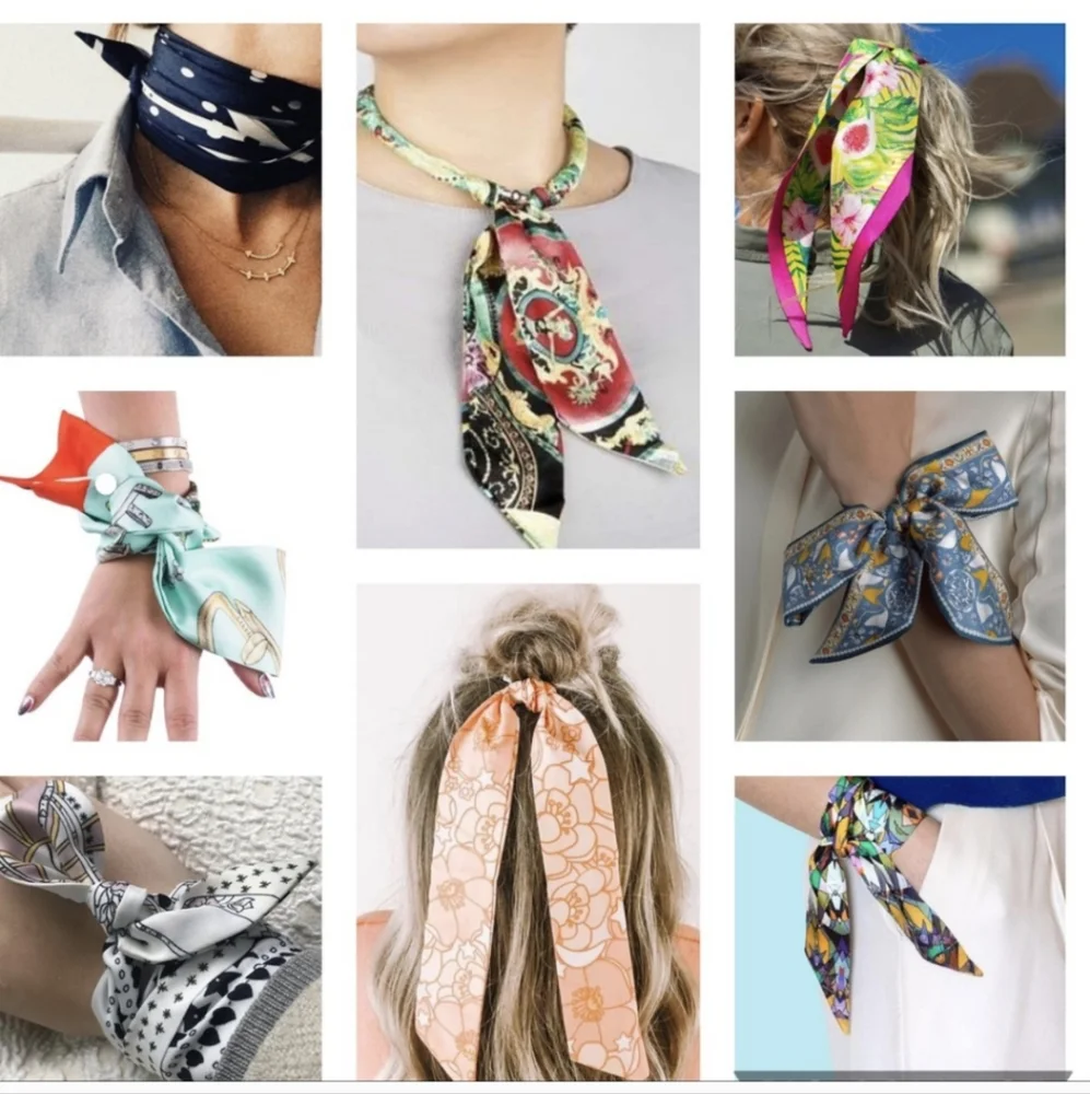 Beautiful Silky Soft Twilly Skinny Scarf